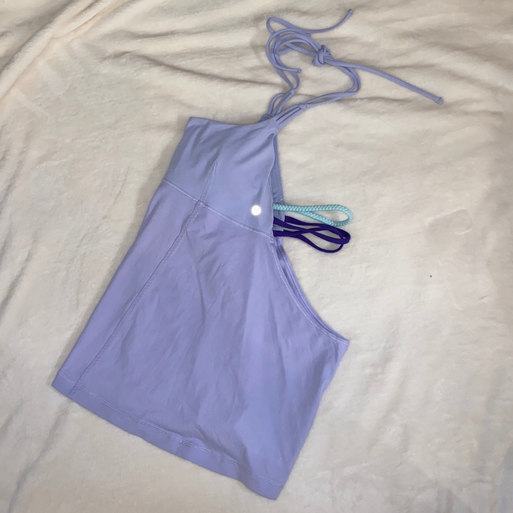 Halter neck, open back lululemon top